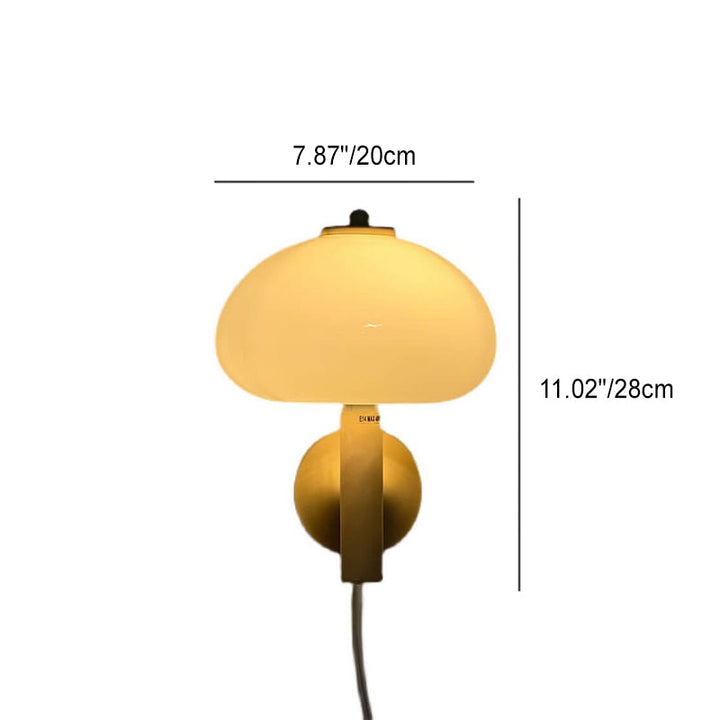 Contemporary Dome Glass Wall Sconce