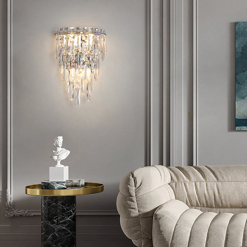 Contemporary Crystal Wall Sconce