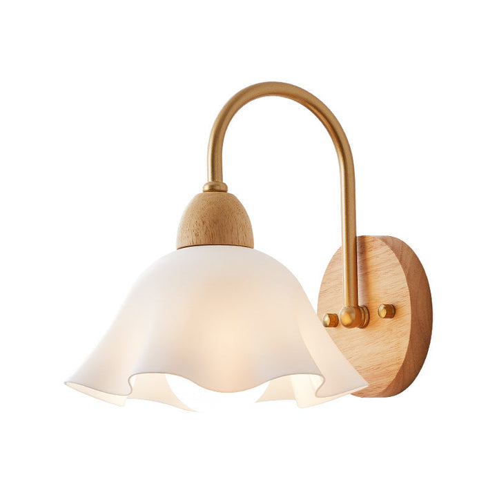 Contemporary Flower Ceramic Wall Sconce