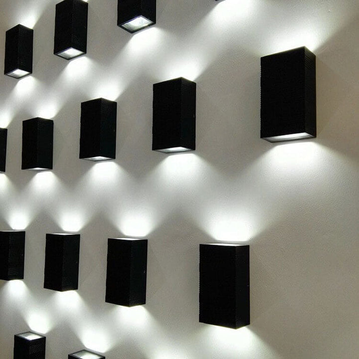 Modern Rectangular Aluminum Waterproof LED Wall Sconce