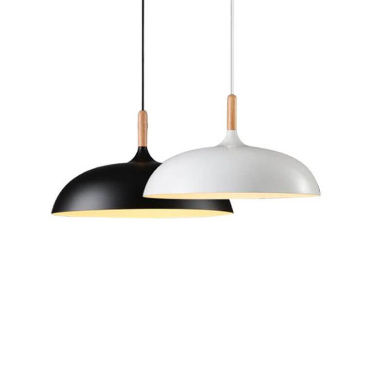 Modern Dome Wooden Pendant Light