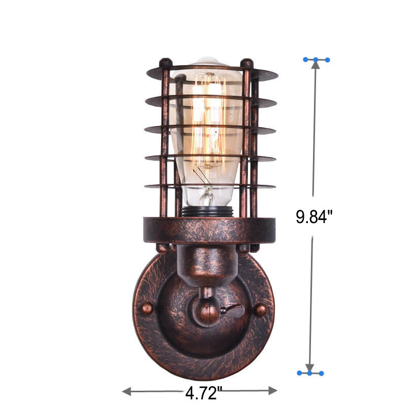 Northern Industrial Wrought Iron Wall Sconce