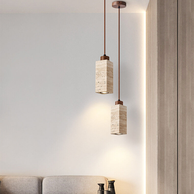 Wabi-Sabi Solid Wood 3-Light Island Pendant Light