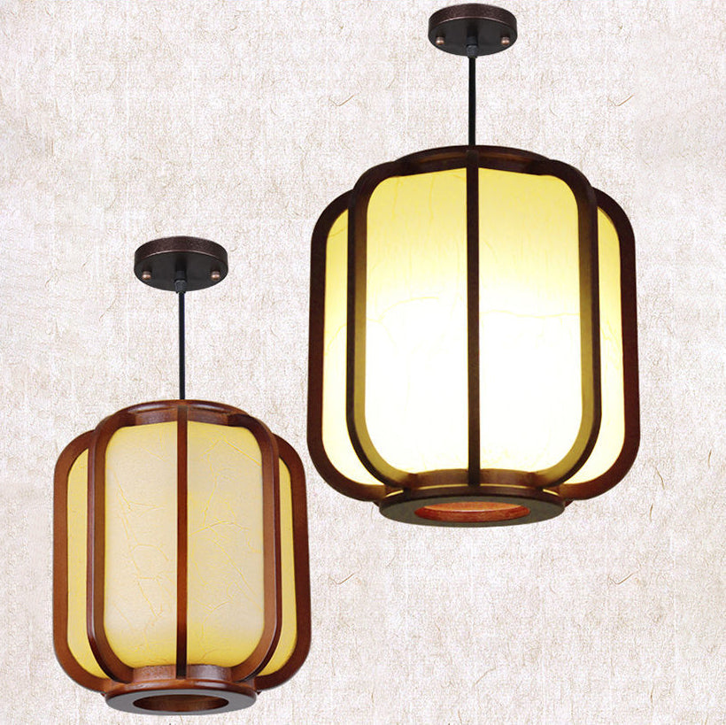 Traditional Lantern Wooden Pendant Light
