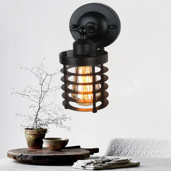 Northern Industrial Wrought Iron Wall Sconce