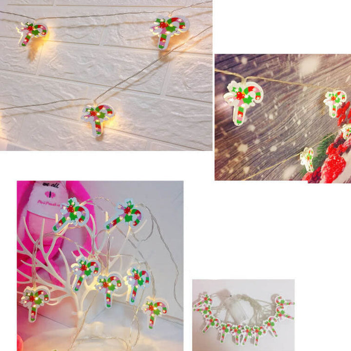 Painted Bells Elk Christmas String Lights