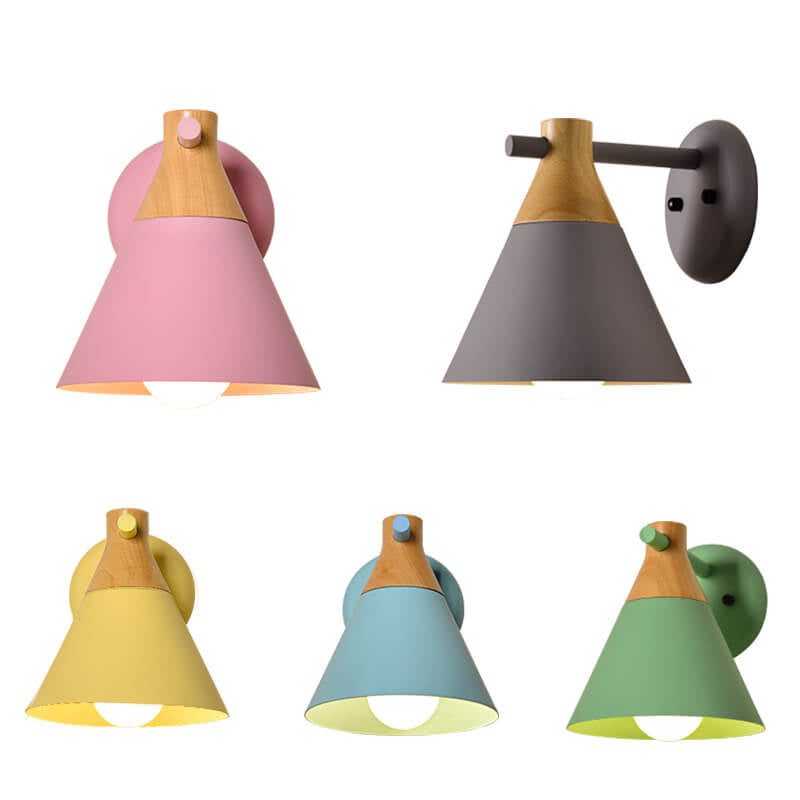 Nordic Solid Wood Wall Sconce