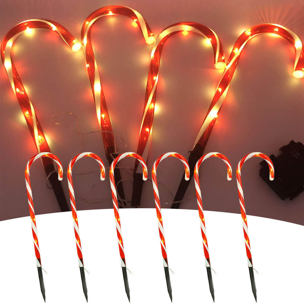 Solar Candy Cane LED Lawn Light