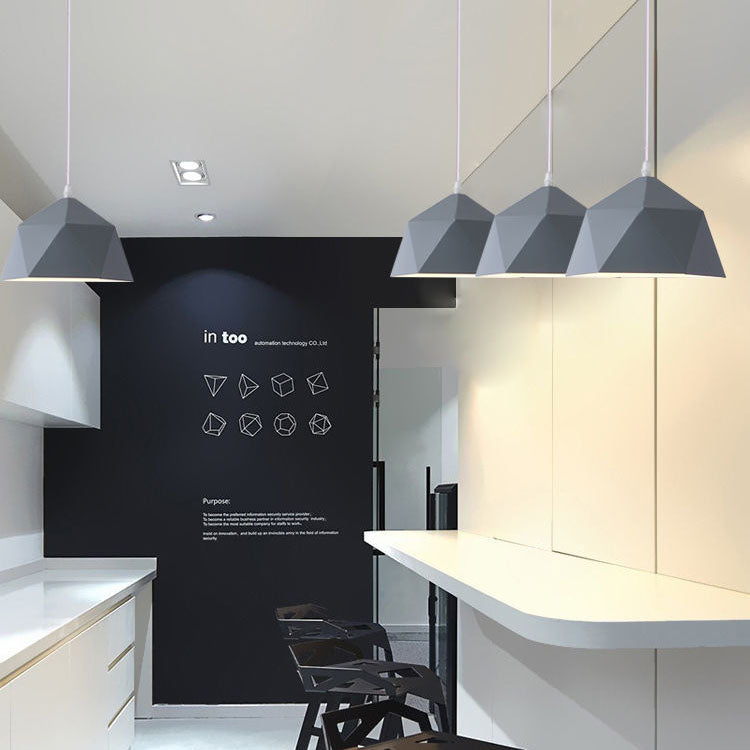 Modern Geometric Iron Pendant Light