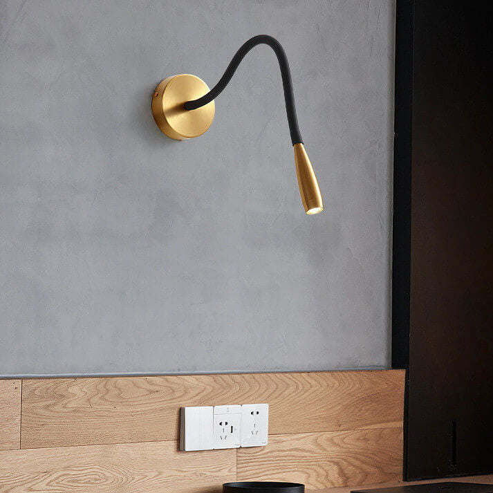 Simple Brass LED Reading Wall Light