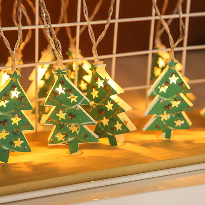 Painted Bells Elk Christmas String Lights