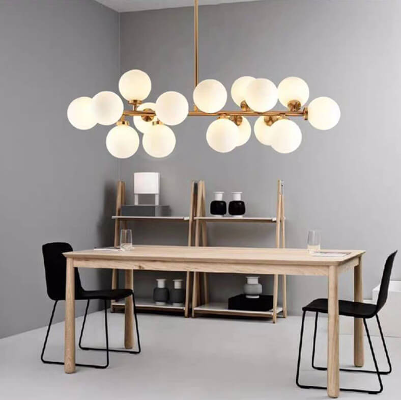 Modern Glass 16-Light Chandelier