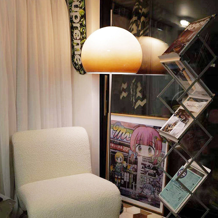 Contemporary Glass 2-Light Floor Lamp