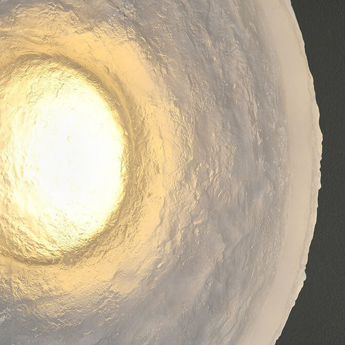 Minimalist Round Resin LED Wall Sconce