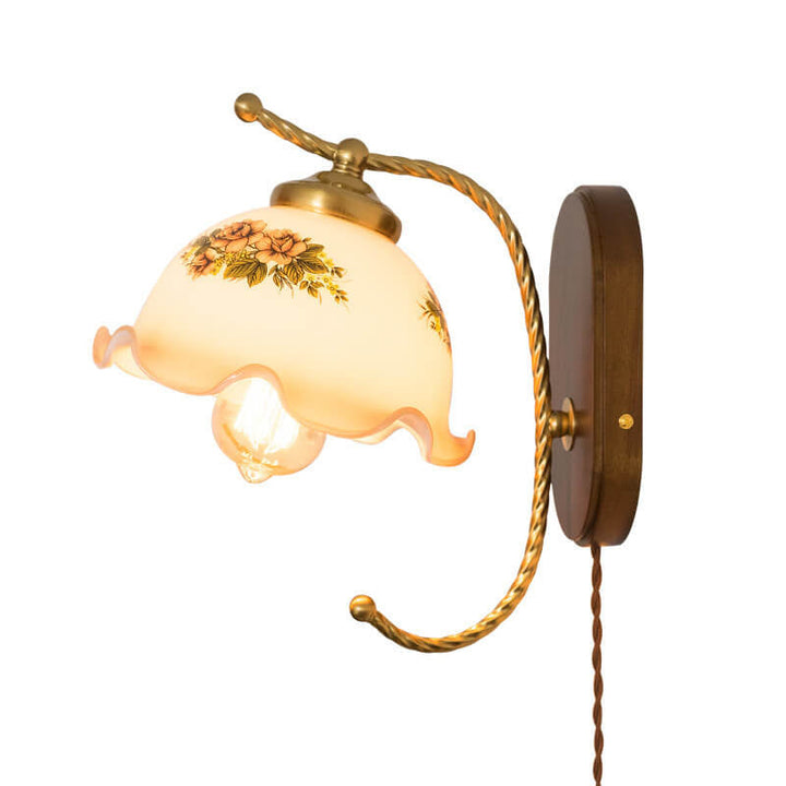 French Vintage Glass Wall Sconce