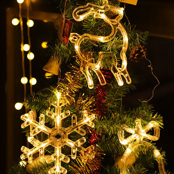 Santa Snowman Window Suction LED Lights