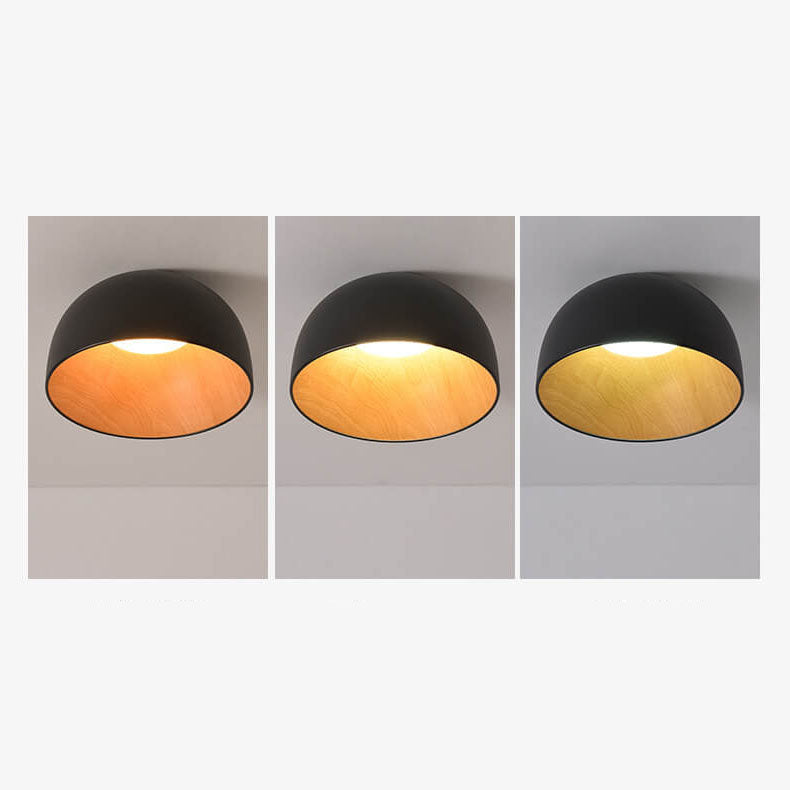 Minimalist Wooden LED Flush Mount Ceiling Light