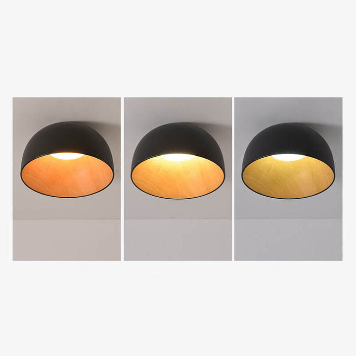 Minimalist Wooden LED Flush Mount Ceiling Light