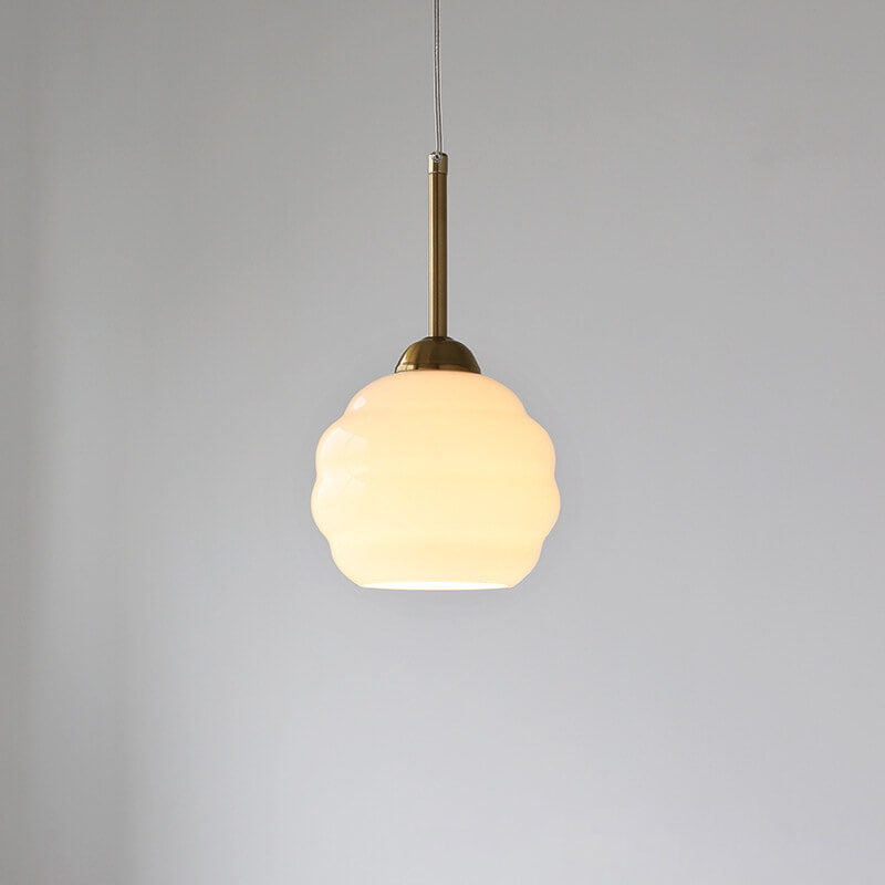 Vintage Round Glass Pendant Light