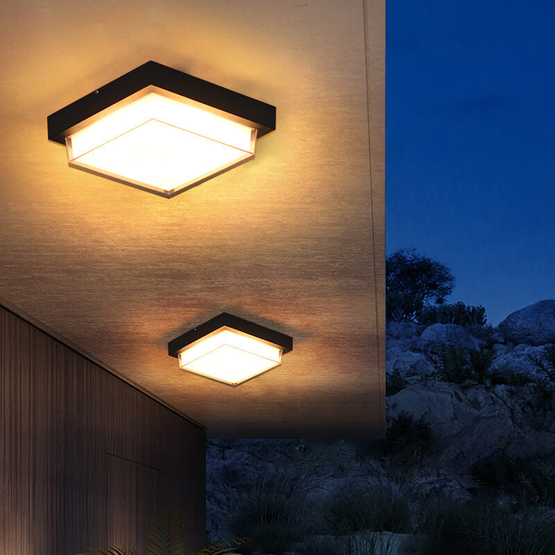 Minimalist Square Aluminum LED Flush Mount Ceiling Light