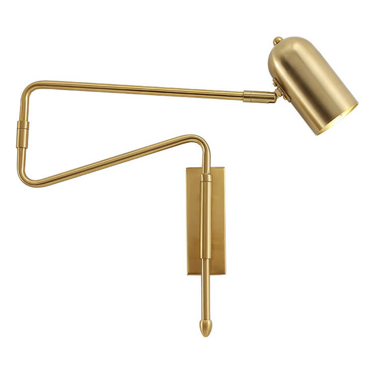 Contemporary Cylinder Iron Swing Arm Wall Sconce