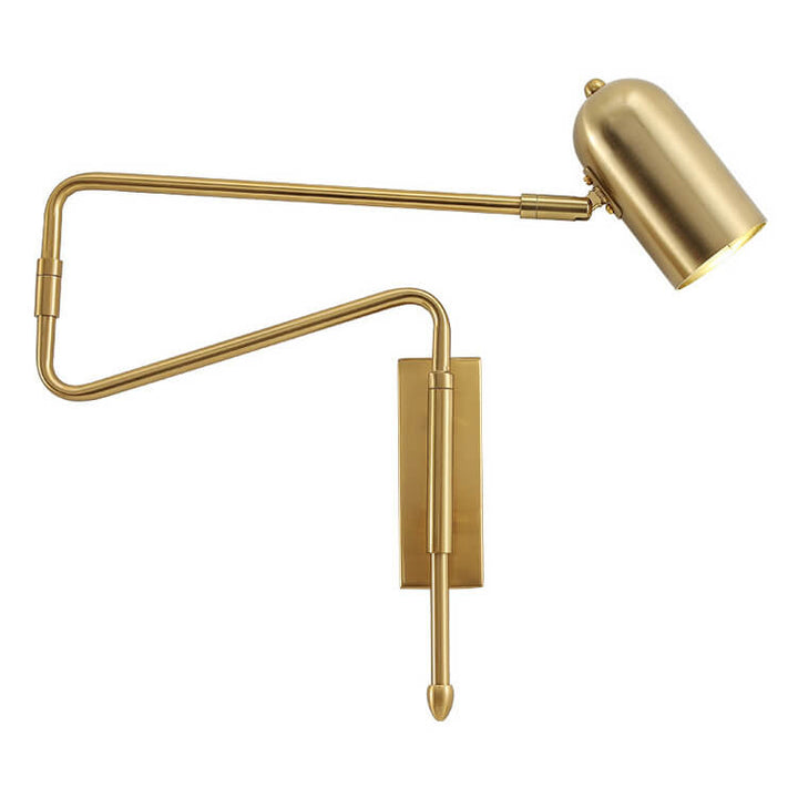 Contemporary Cylinder Iron Swing Arm Wall Sconce