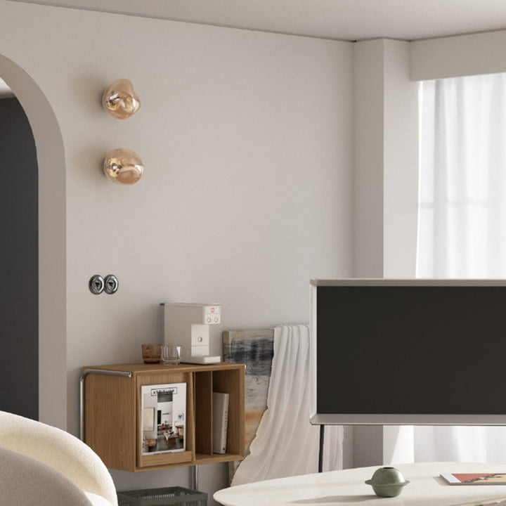 Irregular Minimalist Spherical Glass Wall Sconce