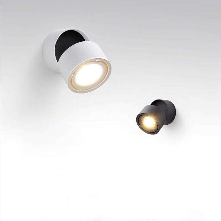 Minimalist Round Aluminium Rotatable LED Wall Sconce