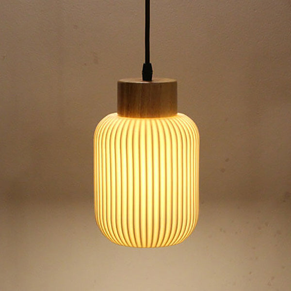 Nordic Cylindrical Ceramic Pendant Light