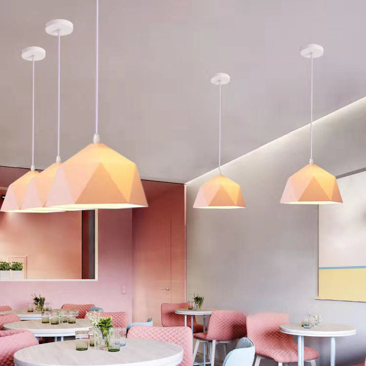 Modern Geometric Iron Pendant Light