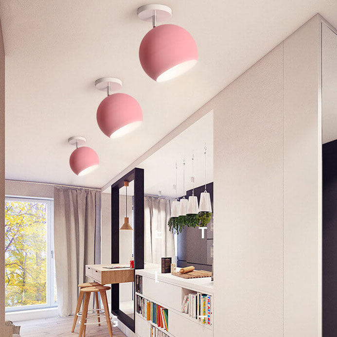 Nordic Dome Semi-Flush Ceiling Light