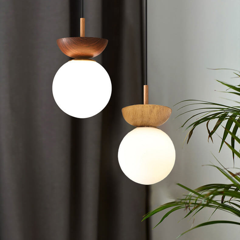 Minimalist Glass Semi-Flush Ceiling Light