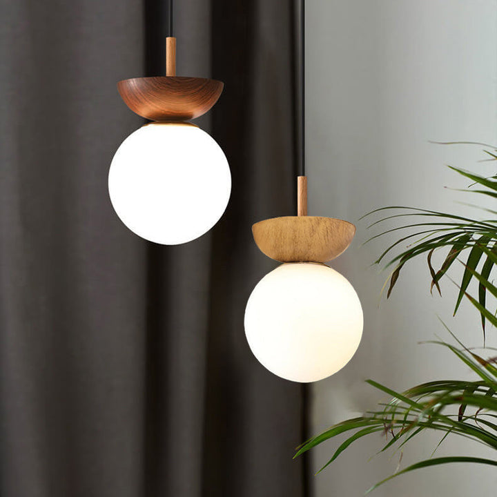 Minimalist Glass Semi-Flush Ceiling Light