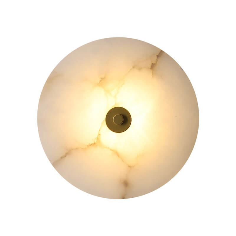 Contemporary Round Marble LED Wall Sconce