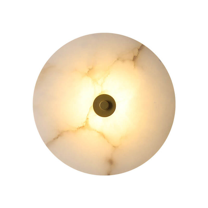 Contemporary Round Marble LED Wall Sconce