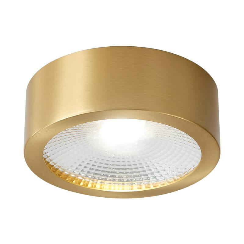 Modern Round Copper LED Flush Mount Ceiling Light