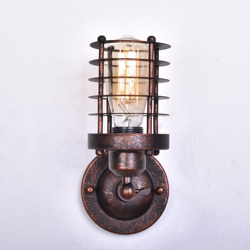 Northern Industrial Wrought Iron Wall Sconce