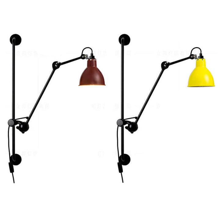 Vintage Industrial Iron Swing Arm Wall Sconce