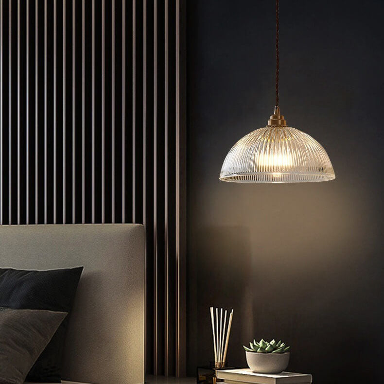 Minimalist Dome Brass Pendant Light
