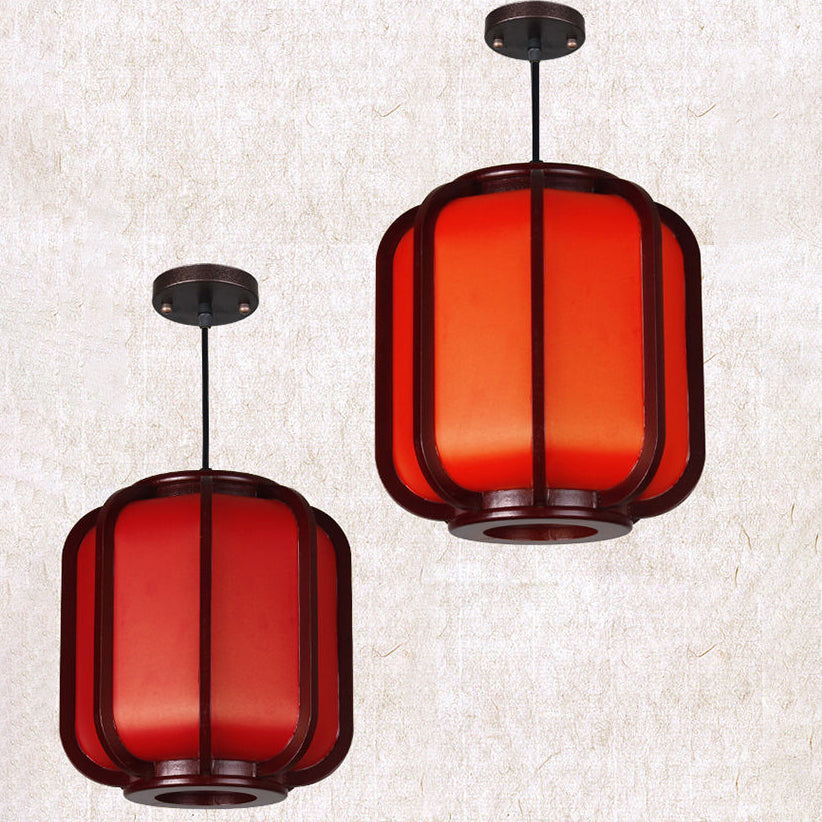 Traditional Lantern Wooden Pendant Light
