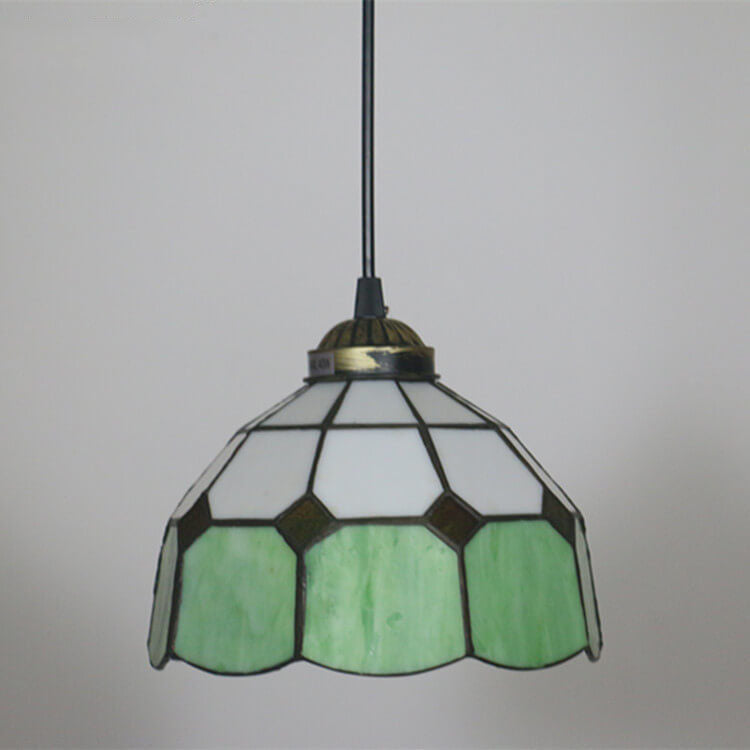 Tiffany Traditional Round Glass Pendant Light