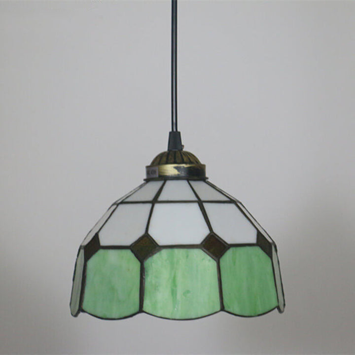 Tiffany Traditional Round Glass Pendant Light