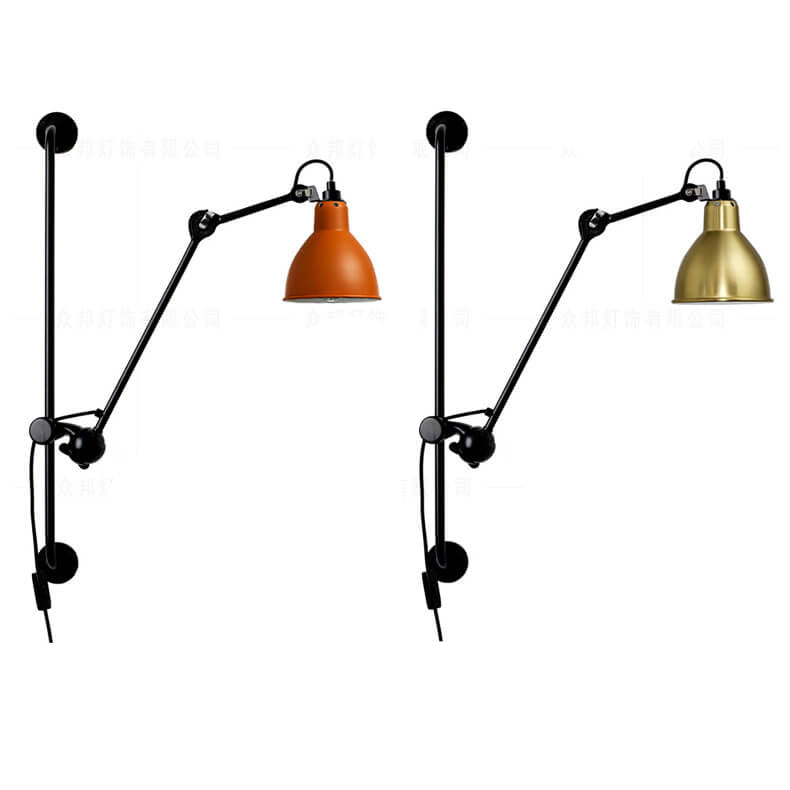Vintage Industrial Iron Swing Arm Wall Sconce