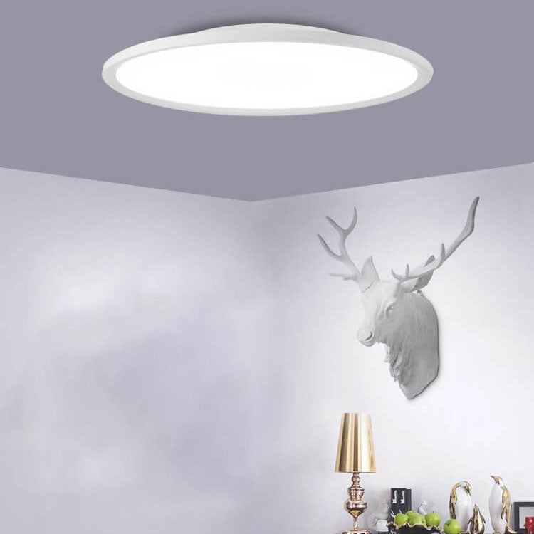 Minimalist Round Aluminum LED Flush Mount Ceiling Light 2