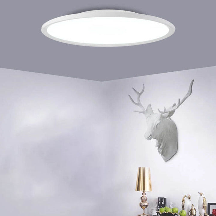Minimalist Round Aluminum LED Flush Mount Ceiling Light 2