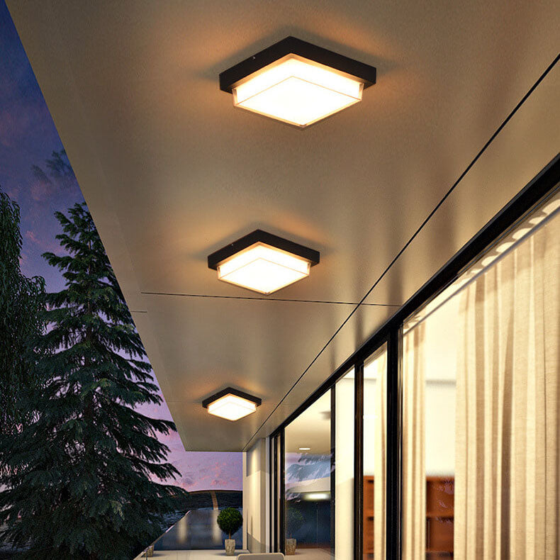 Minimalist Square Aluminum LED Flush Mount Ceiling Light