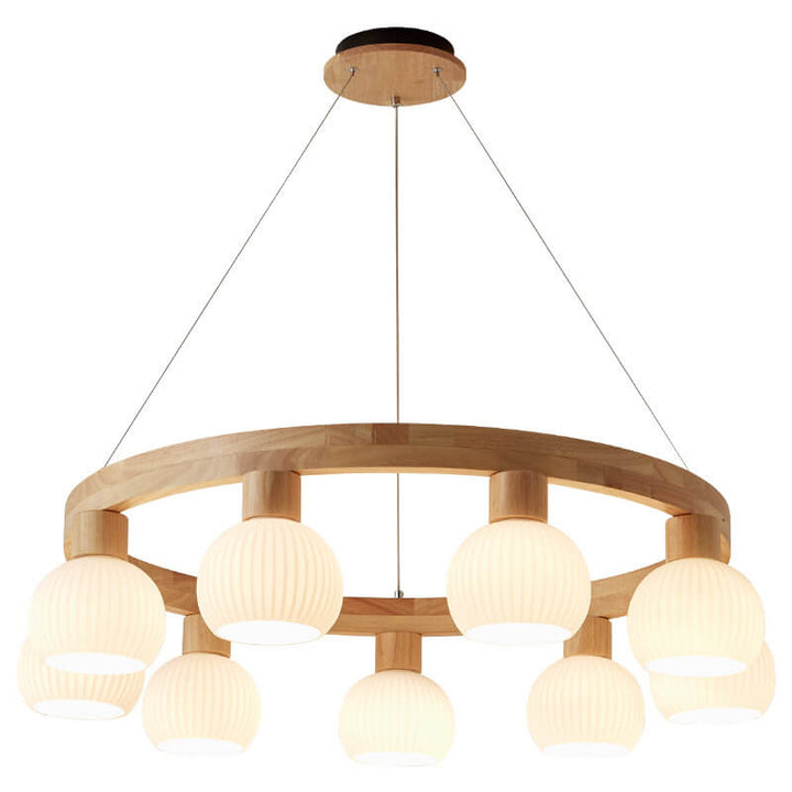 Modern Globe Glass 9-Light Chandelier