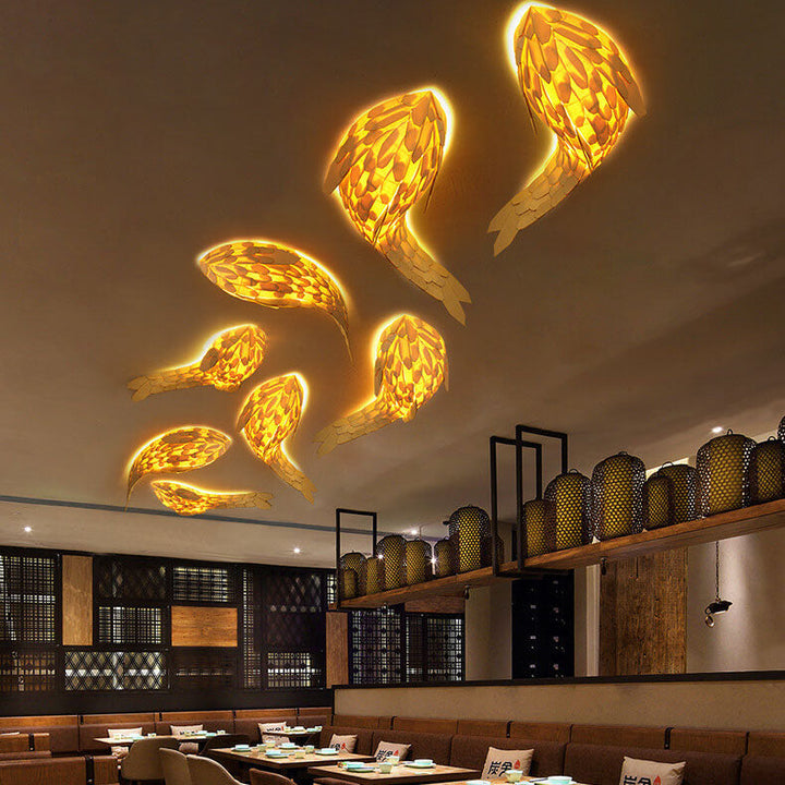 Modern Wood 4-Light Wall Sconce
