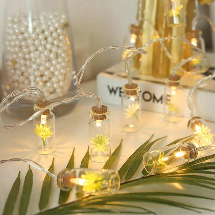 Wishing Bottle Tree Snow String Lights