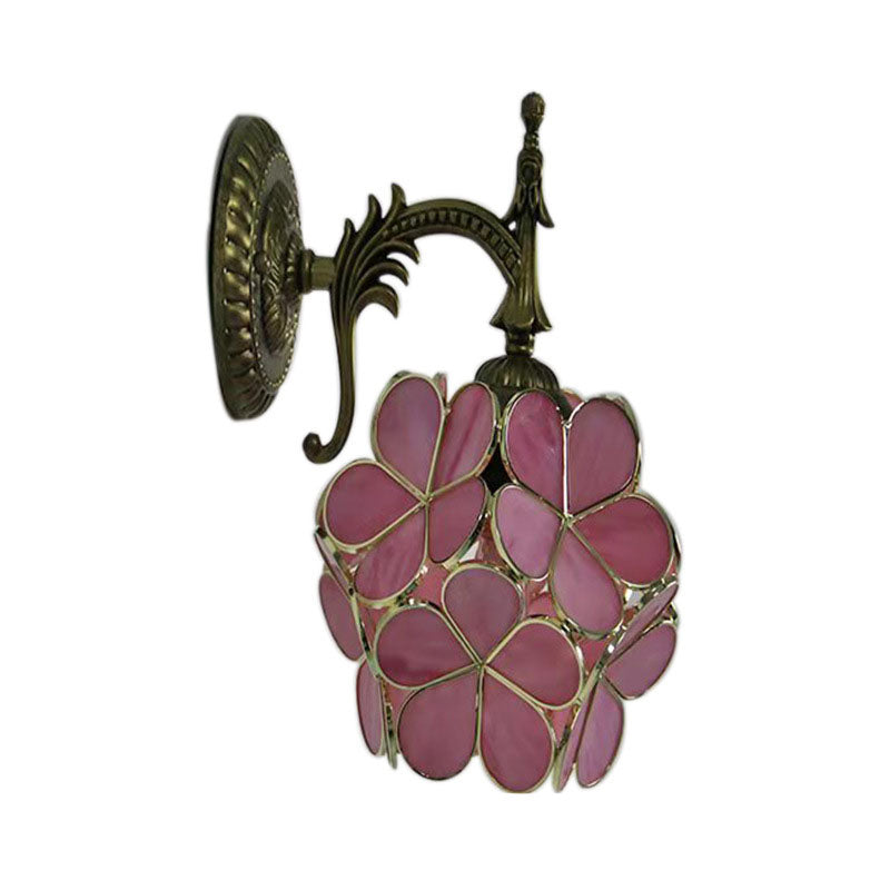 Vintage Flower Glass Wall Sconce